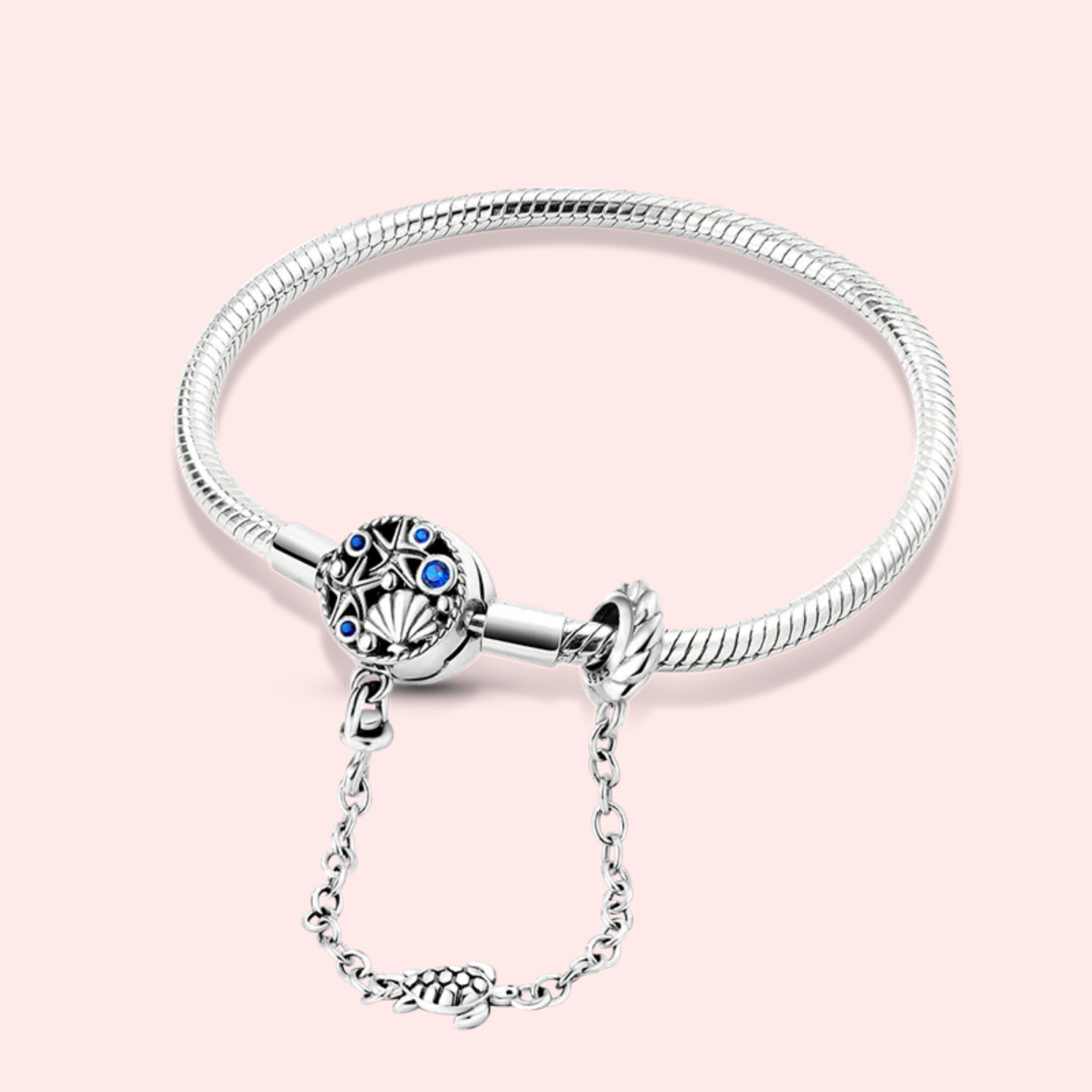 Pulseira de prata 925 17-20 cm modelo Pandora.