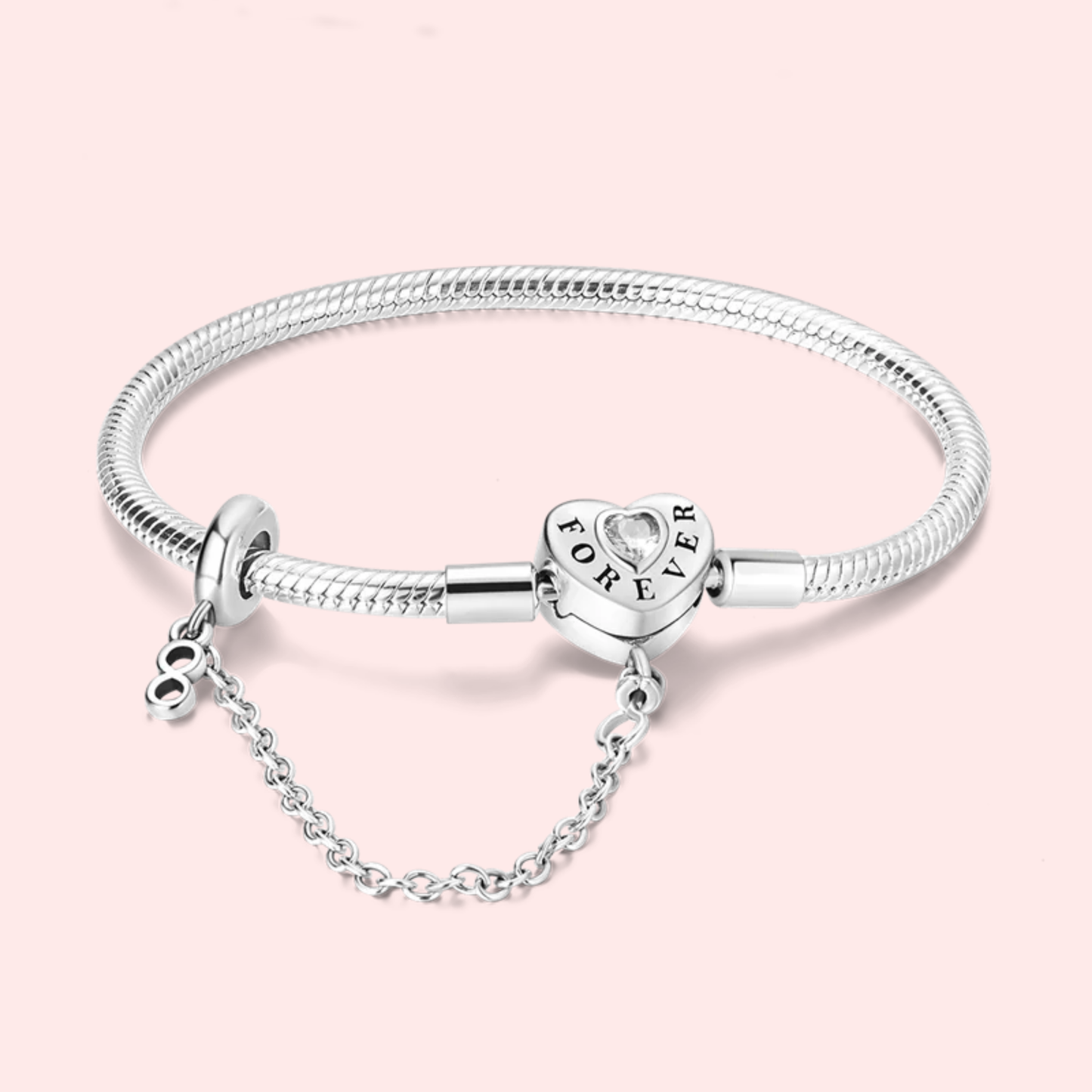 Pulseira de prata 925 17-20 cm modelo Pandora.