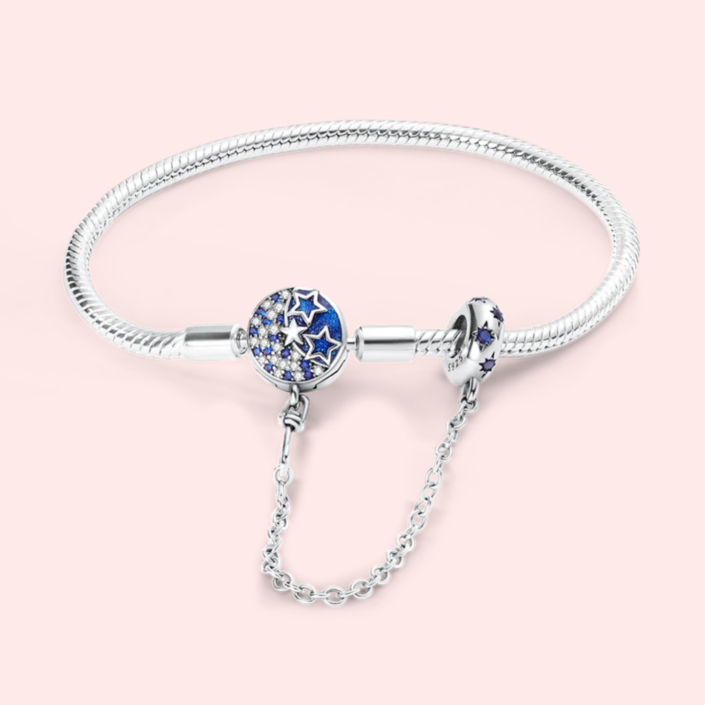 Pulseira de prata 925 17-20 cm modelo Pandora.