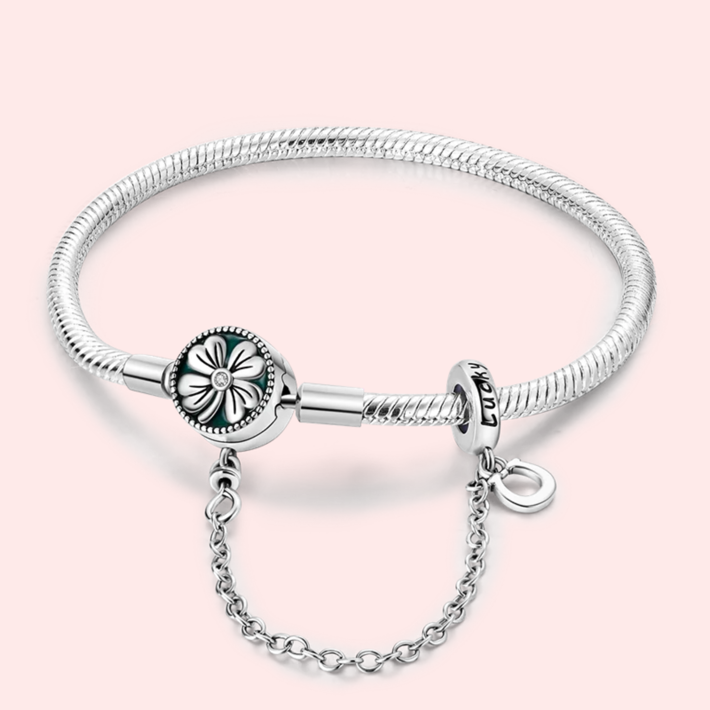 Pulseira de prata 925 17-20 cm modelo Pandora.